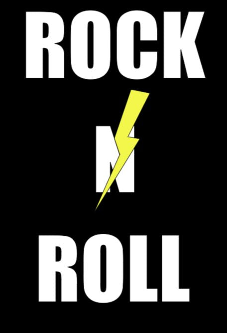 Womens scoop neck Rock n Roll T-shirt