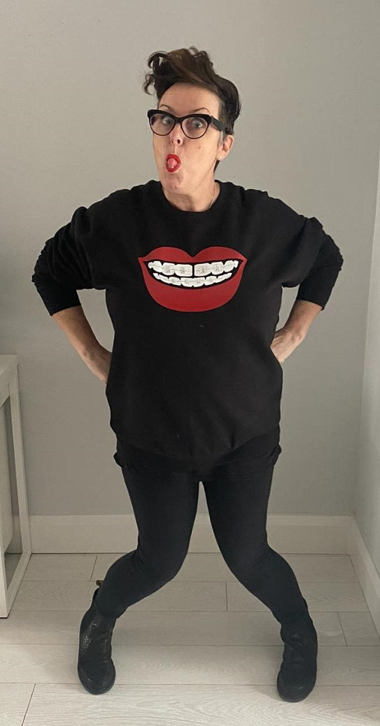 Lips and Braces Adult Sweatshirt