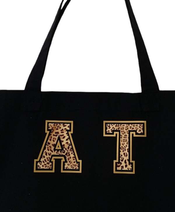 Custom Leopard Letters Shopper Bag