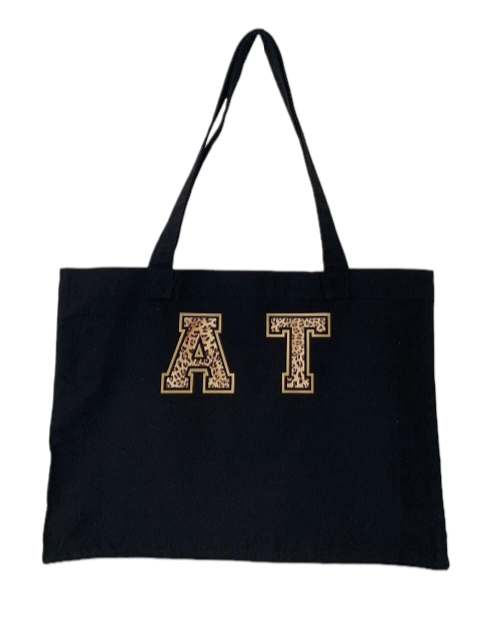 Custom Leopard Letters Shopper Bag