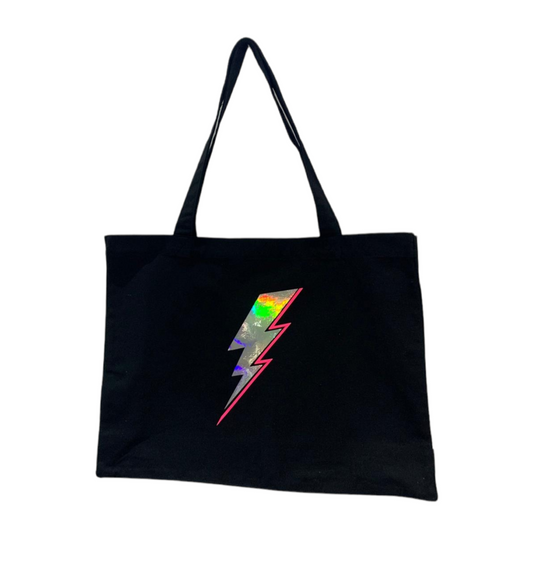 Ziggy Bolt Shopper Bag with neon flash