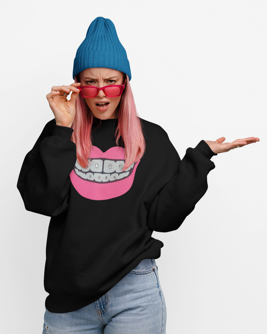 Lips and Braces Adult Sweatshirt