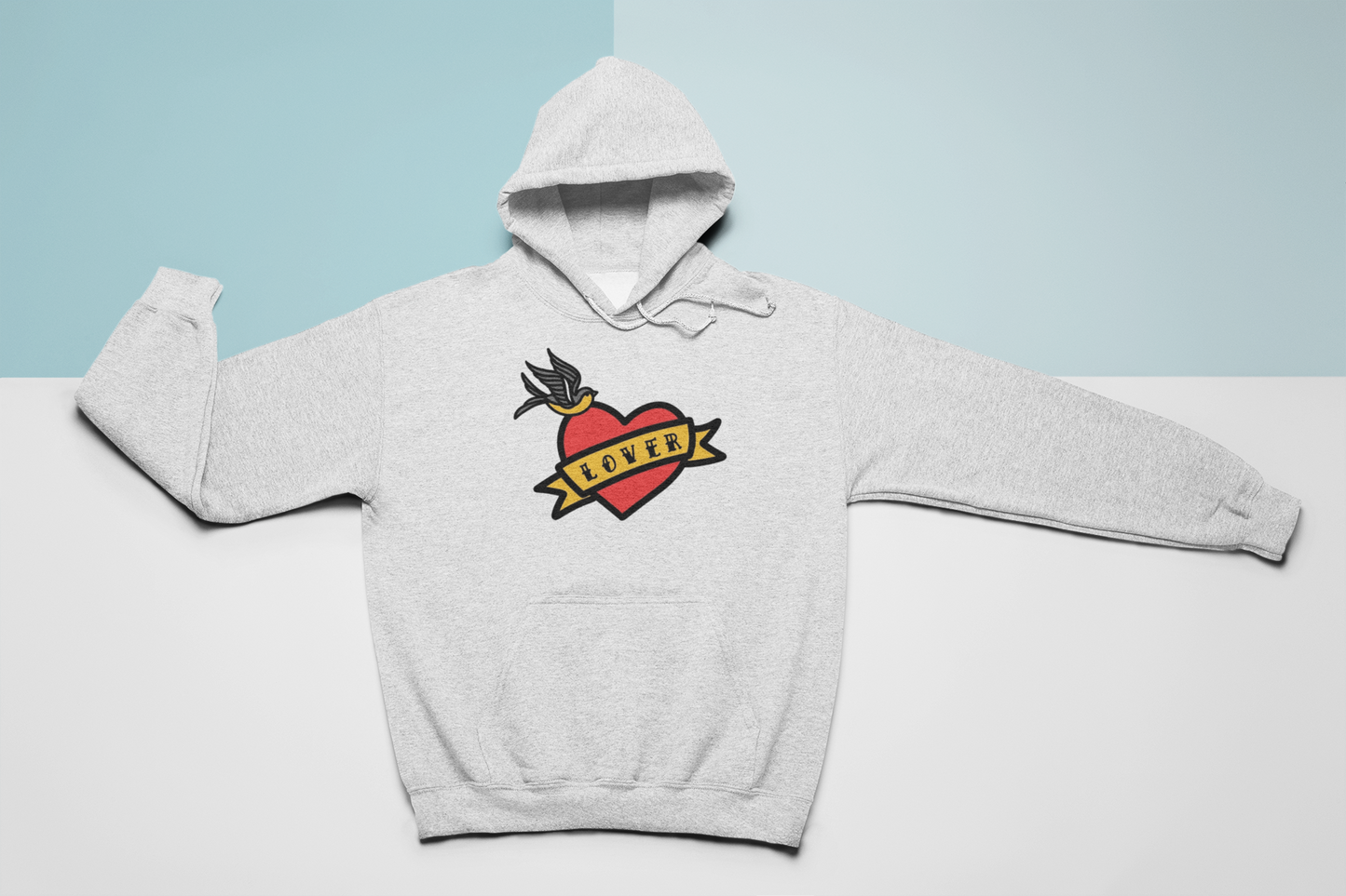Custom Name Tattoo Heart Adult Hoodie