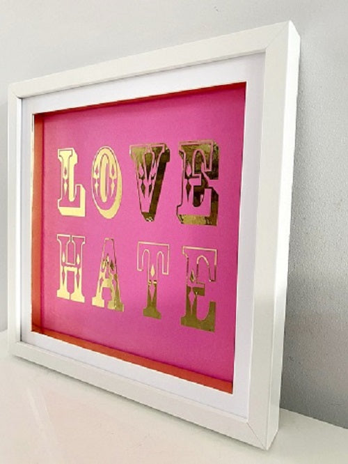 LOVE HATE Print - Framed