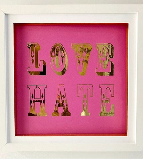 LOVE HATE Print - Framed