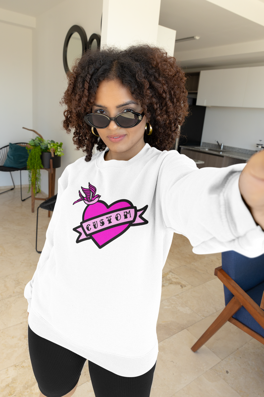 Custom Name Tattoo heart Adult Sweatshirt