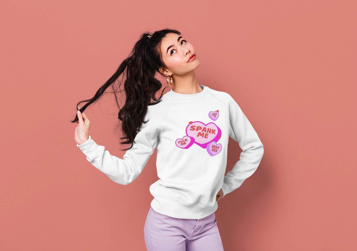 Love heart Adult Sweatshirt