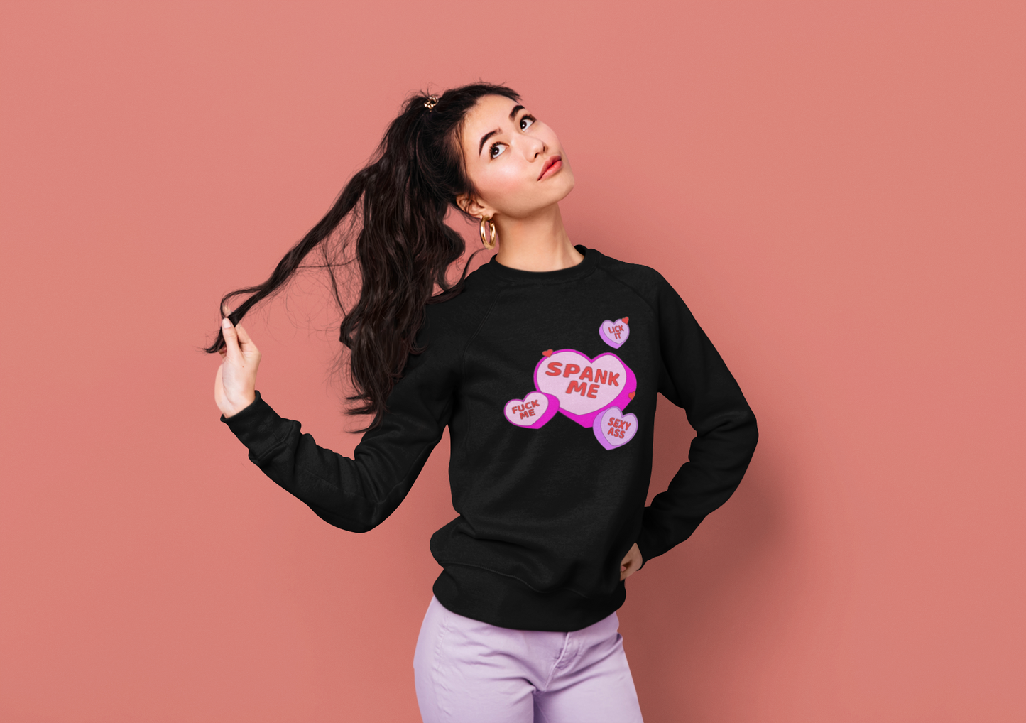 Love heart Adult Sweatshirt