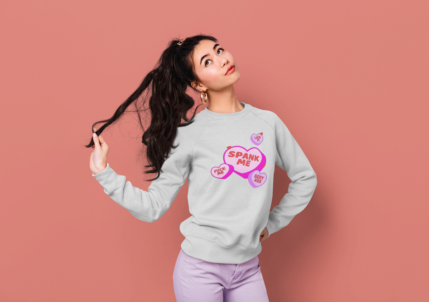 Love heart Adult Sweatshirt