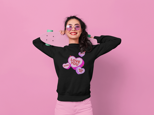 Love heart Adult Sweatshirt