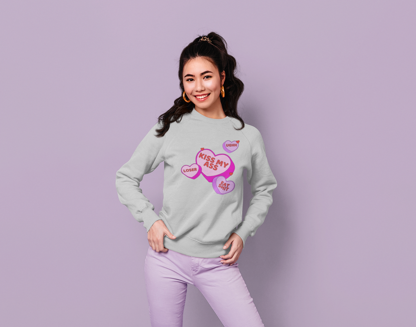 Love heart Adult Sweatshirt
