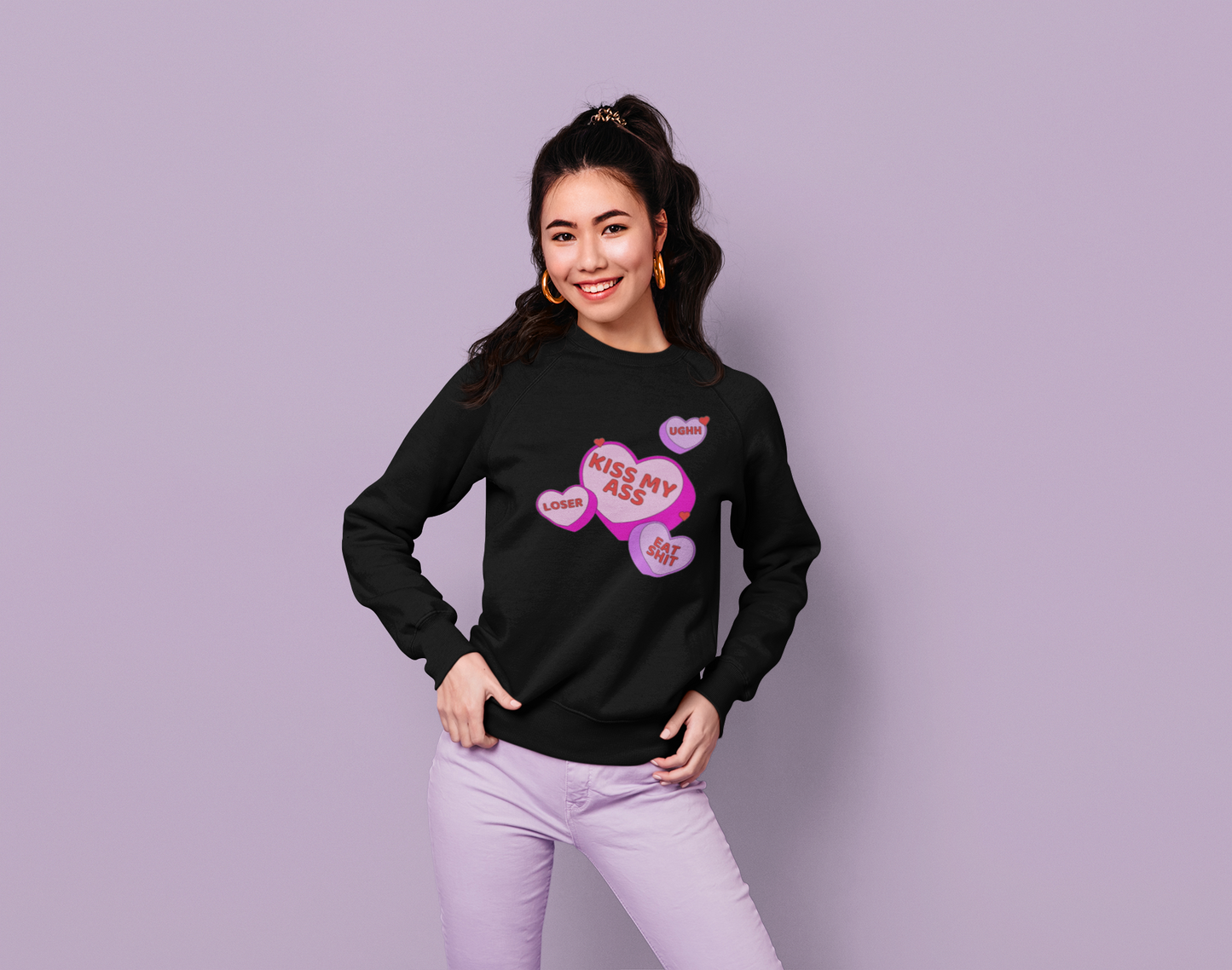 Love heart Adult Sweatshirt