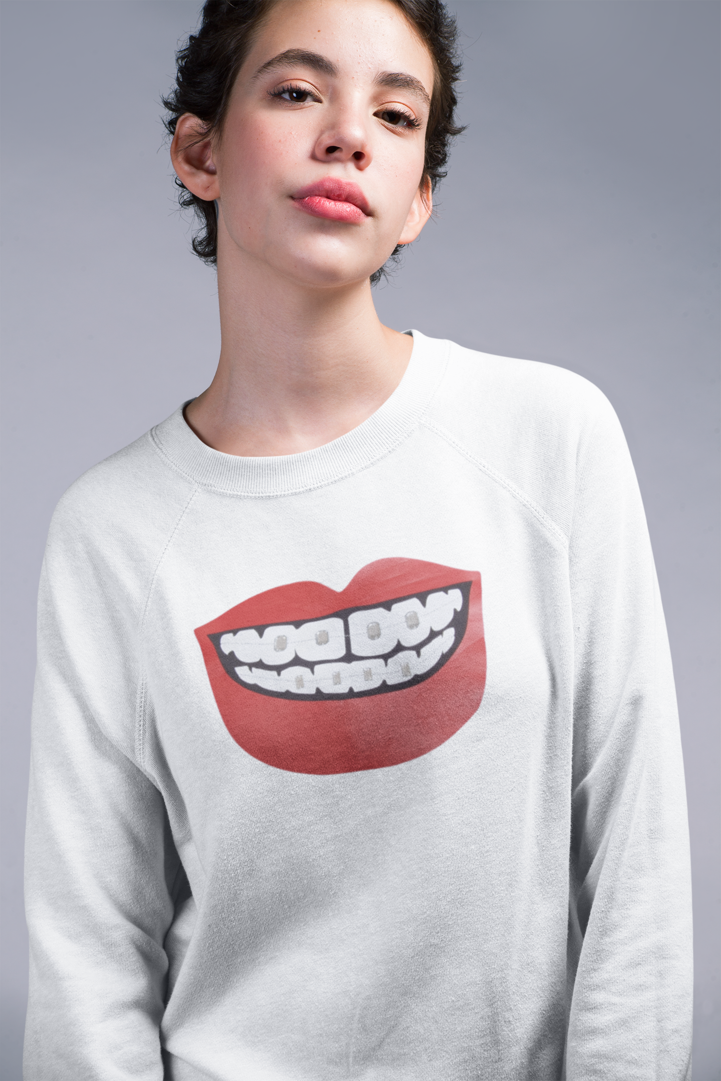 Lips and Braces Adult Sweatshirt