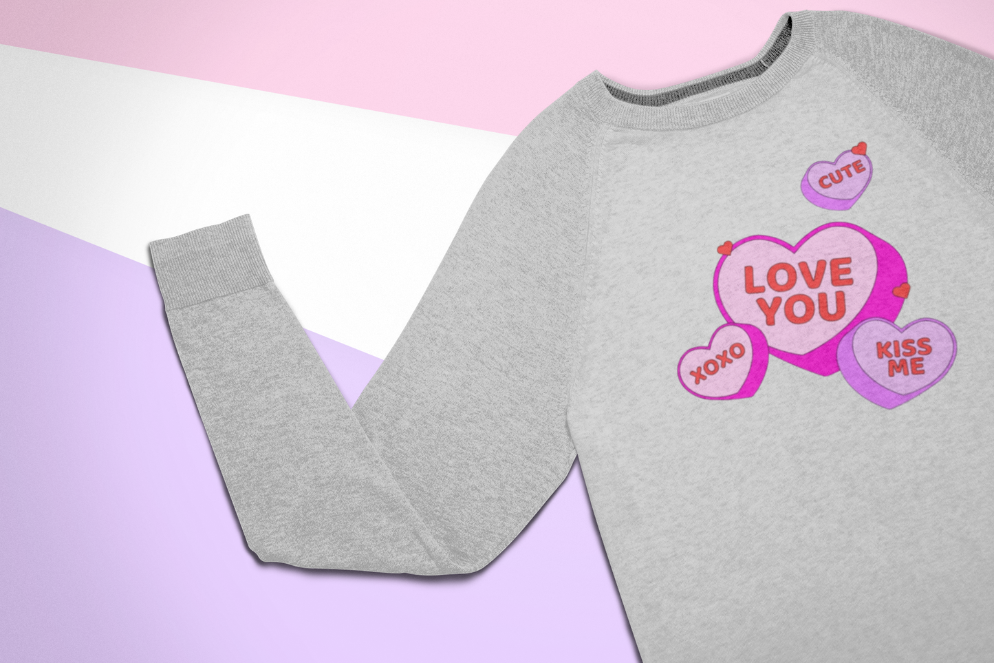 Love heart Adult Sweatshirt