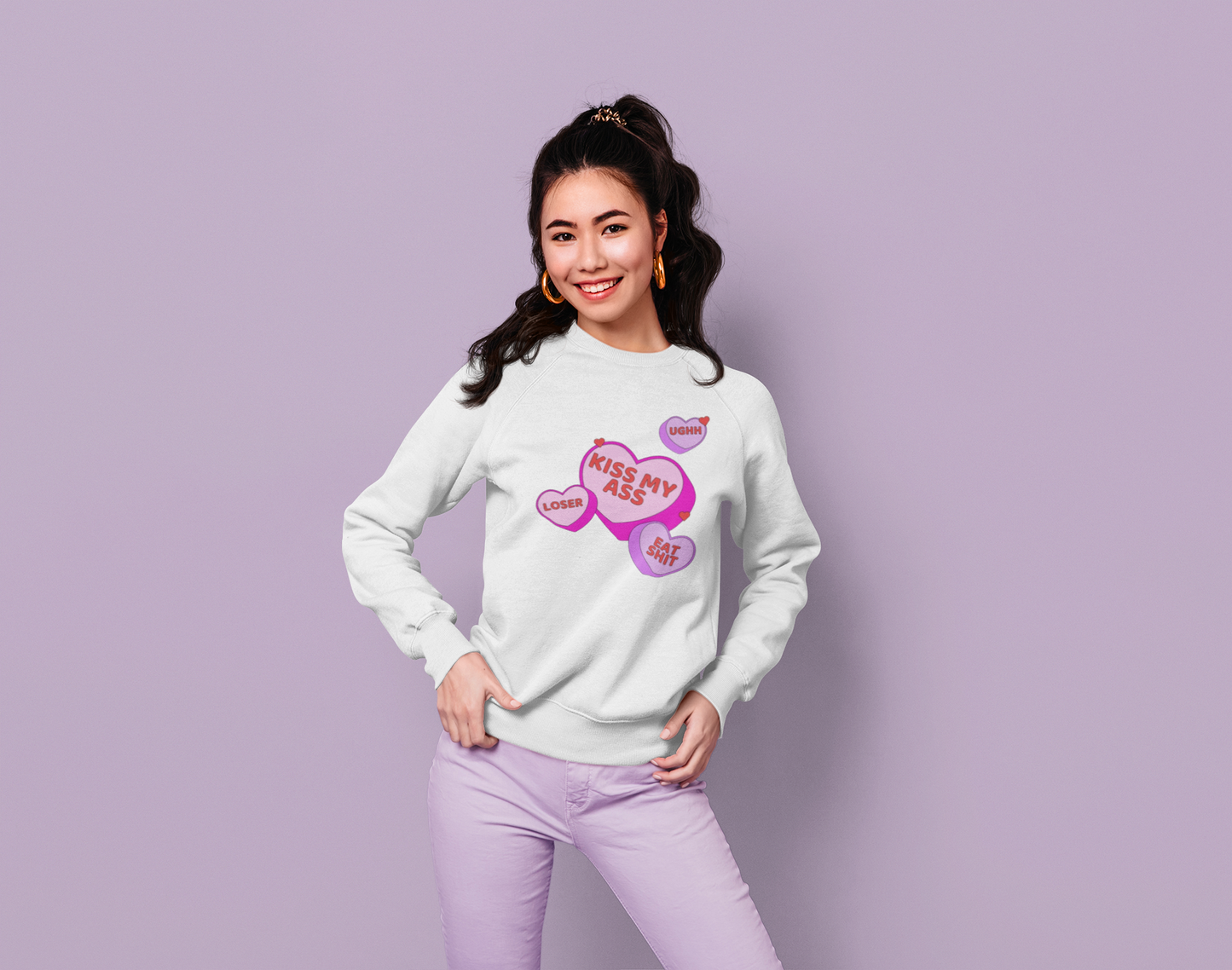 Love heart Adult Sweatshirt